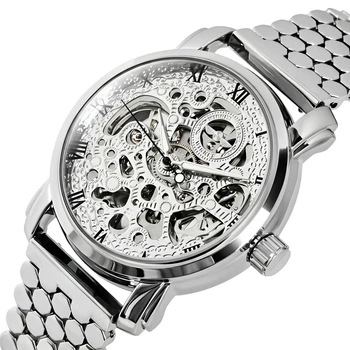 Чоловічий механічний годинник Winner Silver Grain