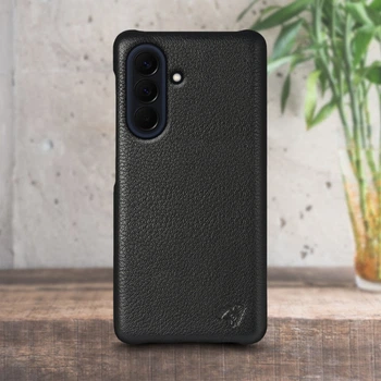 Кожаная накладка Stenk Cover для Samsung Galaxy A57 Черный (80589)