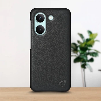 Кожаная накладка Stenk Cover для Xiaomi Poco X8 Pro Черный (80581)