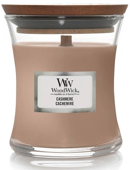 Ароматическая свеча с ароматом айвы, ириса и кедра Woodwick Mini Cashmere 85г