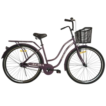 Велосипед SPARK CITY AURA 28`` ст18 жв с корзиной сливовый