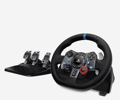 Кермо ігрове Logitech G29 Driving Force з педалями / Force Feedback / 900° / PC PS3 PS4 PS5 / USB / шкіра / чорне ( 941-000112)