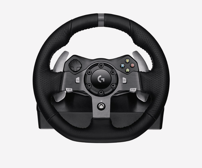 Кермо ігрове Logitech G920 Driving Force з педалями / Force Feedback / 900° / Xbox Series X|S / Xbox One / PC / USB / чорне