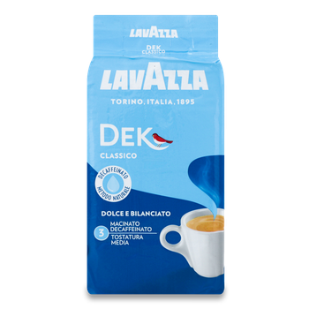 Кава мелена Lavazza Dek Classico без кофеїну 250 г (Італія)