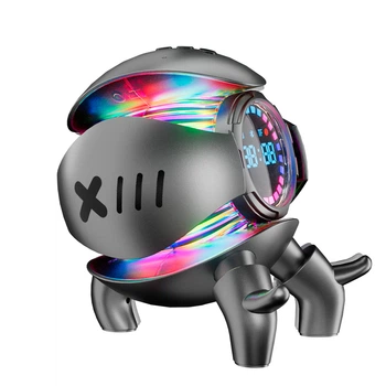 Портативная колонка BauTech с RGB подсветкой и часами Чёрный (1016-142-00)