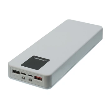Корпус Multi-powerbank ET8, под элементы 18650 до 8 шт, 22.5W, с фонарем, белый