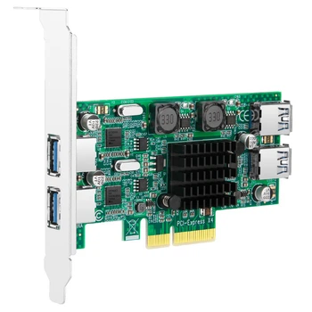 MOGE Desktop PCIE Independent Channel USB3.0 Expansion Card USB3.2 Gen1 Adapter Card, Industrial Camera High-Speed Transmission, Exclusive 5GB Bandwidth MC2023