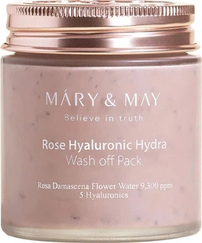Maseczka do twarzy z glinką Mary&May Rose Hyaluronic Hydra Wash off Pack nawilżająca 125 g (8809670681586)