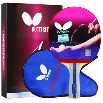 Ракетка для настольного тенниса BUTTERFLY Four-Star, хват "перо", двустороннее реверсивное резиновое покрытие, одинарная ракетка 402, в комплекте чехол для ракетки.
