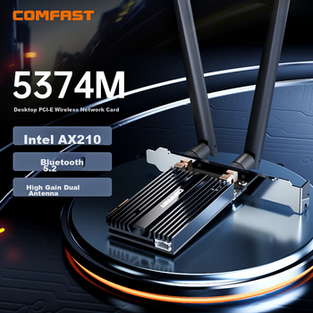 COMFAST CF-AX210 PRO Гигабитный 5G беспроводной сетевой приемник WiFi6 для настольного компьютера, встроенная сетевая карта PCIe 5374M + Bluetooth 5.3 Two-I