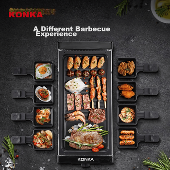 Гриль KONKA KEG-W261B электрический многофункциональный без дыма, шампуры