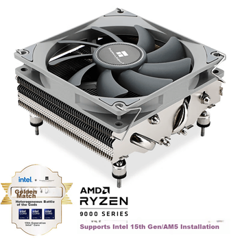 Низкопрофильный воздушный кулер Thermalright AXP90-X47, тепловые трубки AGHP 47 мм с полнопоточной пайкой, цельнометаллические крепления задней пластины для двух платформ, поддержка нескольких платформ.
