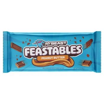 Шоколад Мистер Бист Feastables MrBeast Peanut Butter Milk Chocolate с арахисовой пастой 60г
