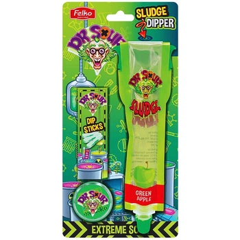 Рідка кисла цукерка Dr Sour Sludge Dipper Blister Зелене Яблуко 44г