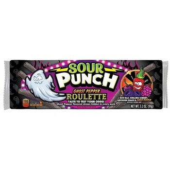 Жувальні цукерки Sour Punch Ghost Pepper Roulette Привид-Рулетка 91г
