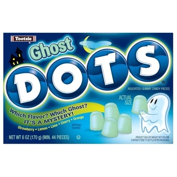 Жевательные конфеты Tootsie Dots Halloween Ghost Призраки 170г