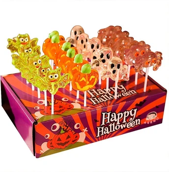 Льодяники на паличці Halloween Lollipop 4 Different Comic Designs Набір 24 шт