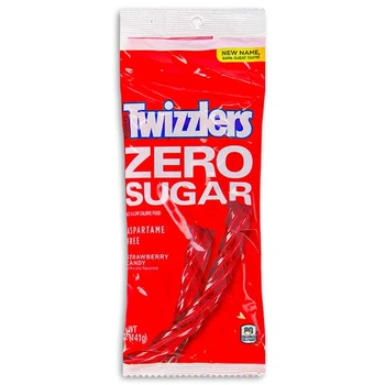 Полуничний мармелад Twizzlers з нульовим вмістом цукру 141г
