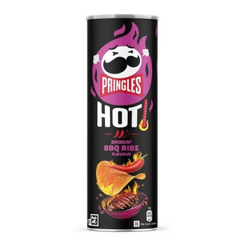 Острые Чипсы Pringles HOT Smokin' BBQ Ribs Барбекю и Чили 160г