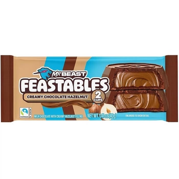Шоколад Мистер Бист Feastables MrBeast Creamy Chocolate Hazelnut Cups Ореховый крем 40г