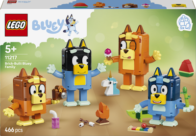 Конструктор LEGO Bluey Сім'я Блуї з кубиків 466 деталей (11217)