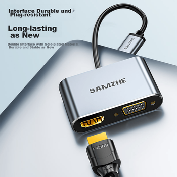 SAMZHE USB3.0 — HDMI/VGA конвертер-адаптер, док-станция расширения для ноутбуков Apple и Huawei для подключения телевизора или проектора, док-станция расширения высокой четкости UHG2021