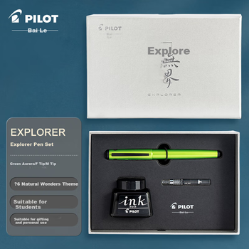 Набор перьевых ручек PILOT Explorer, новый, в подарочной коробке, с чернилами, подарочная ручка для мужчин и женщин, подарок для друзей, FPEX1 FMLG F Nib Green Aurora