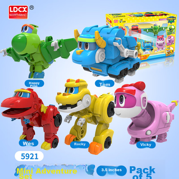 Подарочный набор LDCX Mini Transforming Dinosaur Set для мальчиков 3-6 лет, подарок на день рождения и Новый год.
