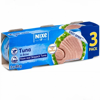 Філе Тунця у Власному Соку Nixe Tuna Fillets Natural 240 г (3шт х 80г)