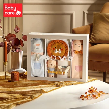 Набор Babycare для новорожденных подарочный: кукла для сна, тканевая игрушка, 5 предметов