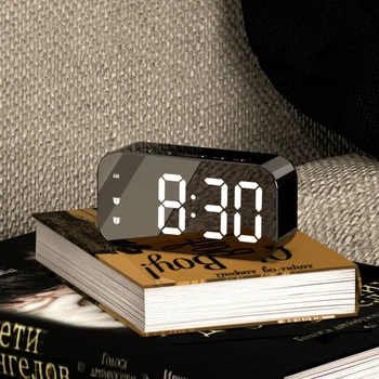 SmartClock Mirror BT — Дзеркальний годинник-колонка з Bluetooth і будильником Z7 Чорний