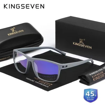 Окуляри комп'ютерні Blue Blocker 45% для чоловіків і жінок KINGSEVEN 755 Gray 45