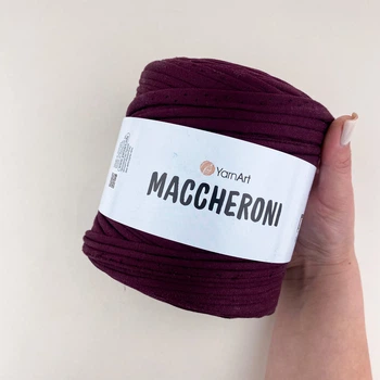 Пряжа трикотажна YARNART Maccheroni плоска для макраме Марсала