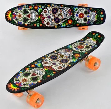 Скейт Пенни борд Р 15909 (8) Best Board, доска = 55см, колеса PU, d = 6см
