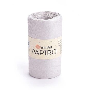 Рафія YarnArt Raffia Papiro 100г 130м світло-сіра №1301