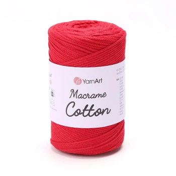 Шнур плетений YarnArt macrame cotton 2мм червоний №773
