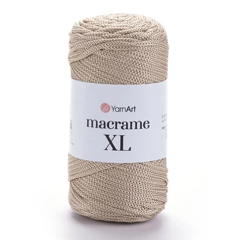 Шнур Yarnart Macrame XL 3 мм 250гр поліефірний для макраме бежевий №166