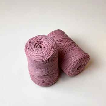 Шнур плетений YarnArt macrame cotton 2мм троянда (№792)