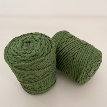 Шнур кручений для макраме YarnArt macrame rope 5мм зелений 500г (№787)