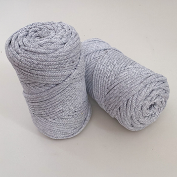 Шнур плетений YarnArt macrame cord світло-сірий 3 мм для макраме (№756)