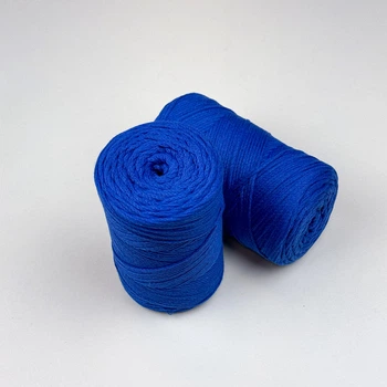 Шнур плетений YarnArt macrame cotton 2мм синій (№772)