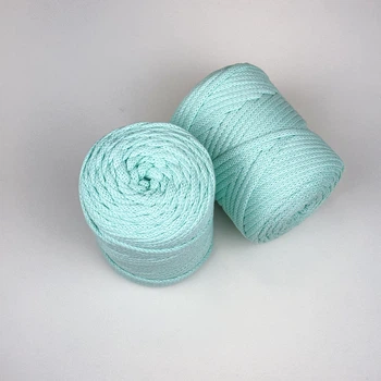 Шнур плетений YarnArt macrame cord 5 мм с сердечником для макраме бірюза (№775)