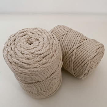 Шнур кручений для макраме YarnArt macrame rope 5мм бежевий 500г (№753)