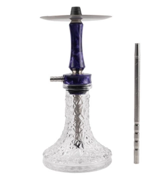 Кальян Sky Hookah Pulsar Purple 34см с диффузором на уплотнителе из нержавейки походной пурпурный