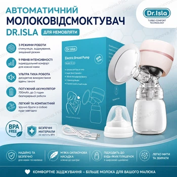 Молокоотсос автоматический Dr.isla для младенца механический (Белый) (COPY)
