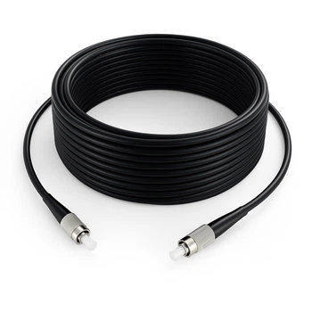 Патч-корд оптичний FC UPC to FC UPC, довжина 20м, одномодовий 9/125 3mm, чорний, для зовнішньої прокладки
