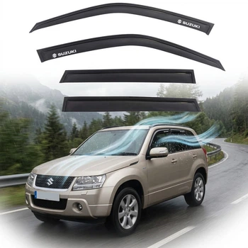 Дефлектори вікон вітровики Suzuki Grand Vitara II 5d 2005- Скотч 3M Voron Glass
