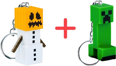 Набор фигурок-брелков Minecraft Снежный голем 7.5 см + Крипер 7.5 см (553243749_553243755)