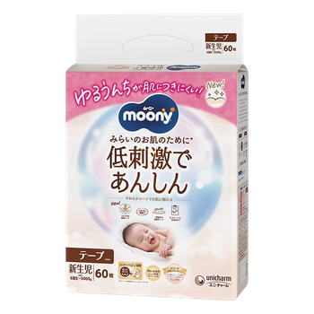 Подгузники детские Moony Natural NB 0-5 кг 60 шт (4903111411085)