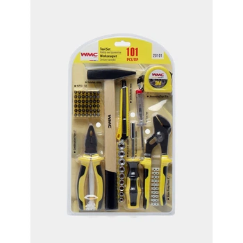 Набір інструментів комбінований слюсарний 1/4'' 101 предметів WMC Tools 20101